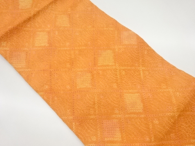 JAPANESE NAGOYA OBI / SHIBORI / DIAGONAL GRID